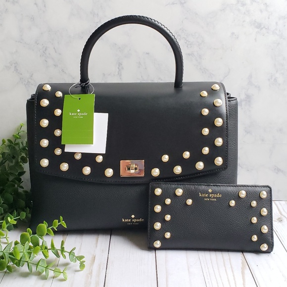 kate spade Handbags - Kate Spade Dorina Satchel Stacy Wallet Set Pearl